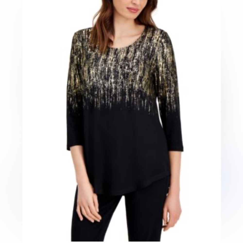 Women’s Elegant Black‎ and Gold Women's Top